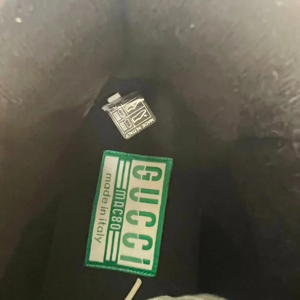 men Gucci MAC80 High Black White Red - Picture 2 of 8